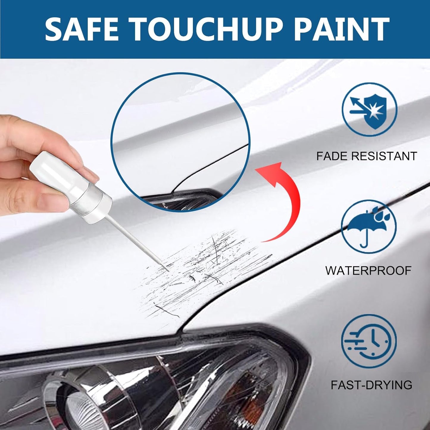 Barcelona Red Pearl(3R3) Touch Up Paint for Toyota-Exact Match 2 in 1 touchup Paint Pen for Chips and Nicks Repair Car Paint Scratch Repair Kit