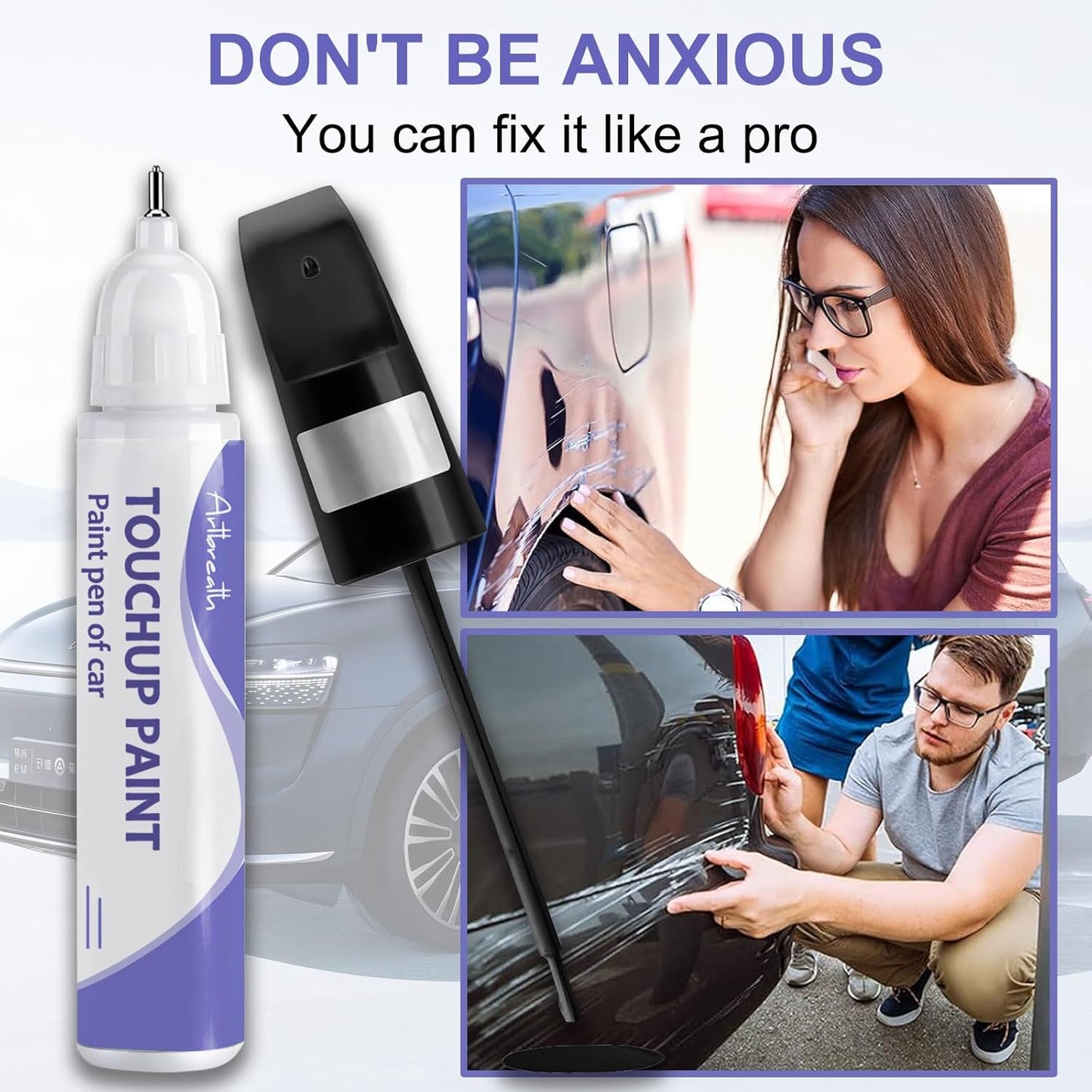 Touch Up Paint for BMW Brooklyn Gray(C4P)-Exact Match–Chips and Nicks TouchUp Paint Pen Scratch Repair Car Accessories Car Paint Pen for Erase Car Scratches