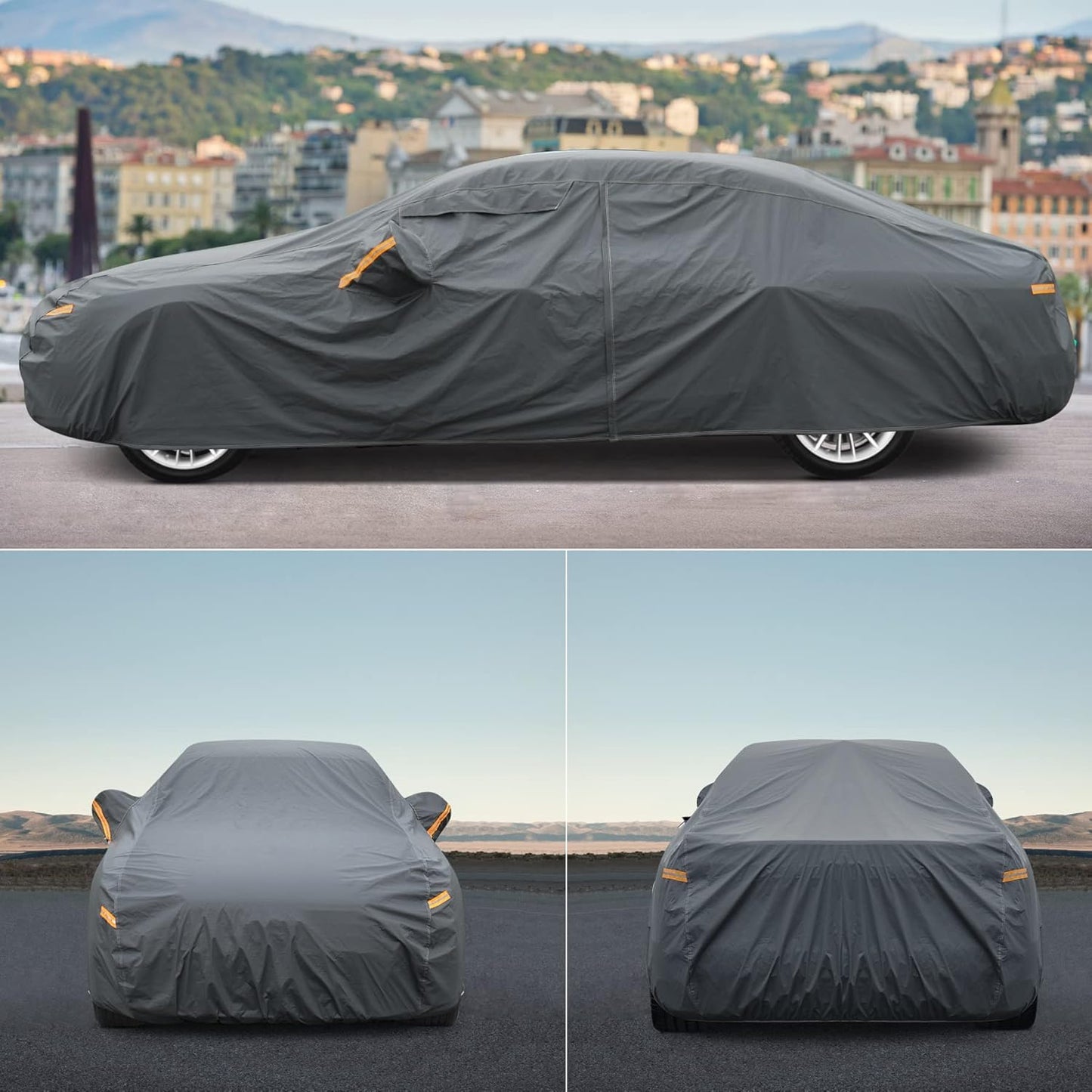 Premium Car Cover Custom Fit Acura MDX (2007-2025), 16 Layers Heavy Duty Car Cover Waterproof All Weather with Zipper Door for Sun Rain Snow Dust Uv Protection