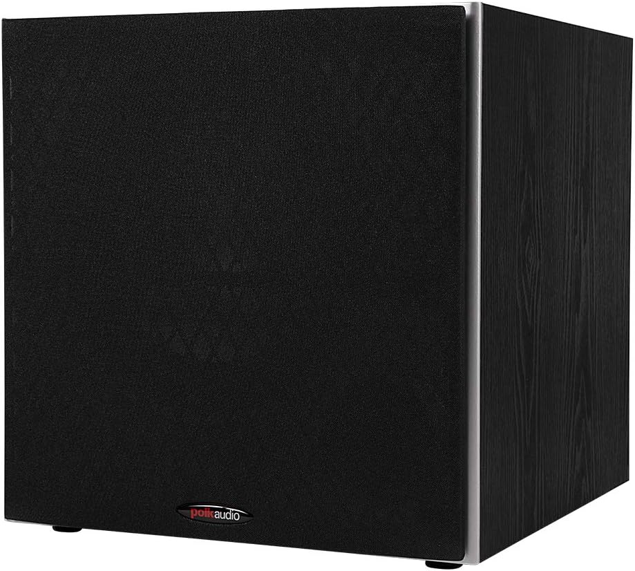 Polk Audio PSW10 10" Powered Subwoofer – Power Port Technology, Up to 100 Watts, Big Bass in Compact Design, Easy Setup with Home Theater Systems, Timbre-Matched with Monitor & T-Series Polk Speakers