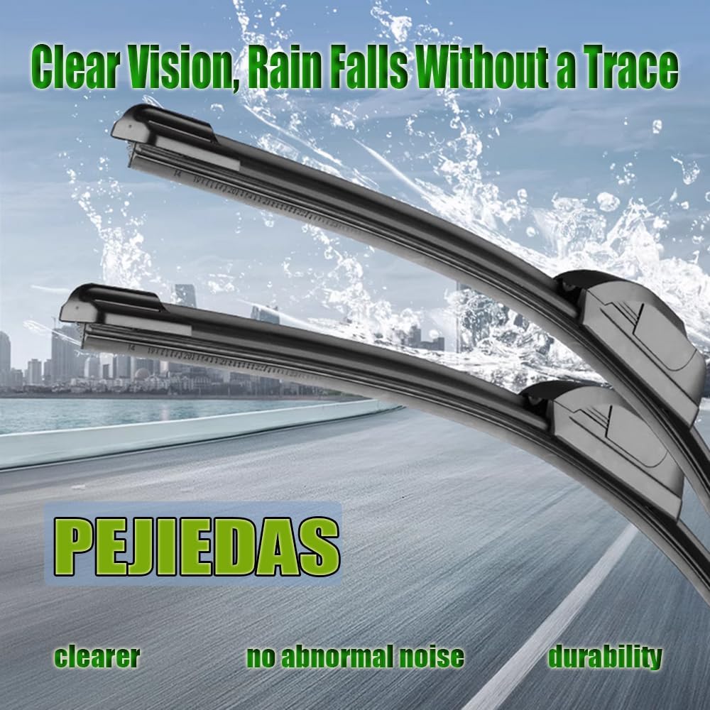 OEM Quality Front Wiper Blades, Replacement for 1996-2000 Honda Civic,1987-1990 Nissan Sentra, OE Original Style (19 Inch + 18 Inch Front Wiper Blades)