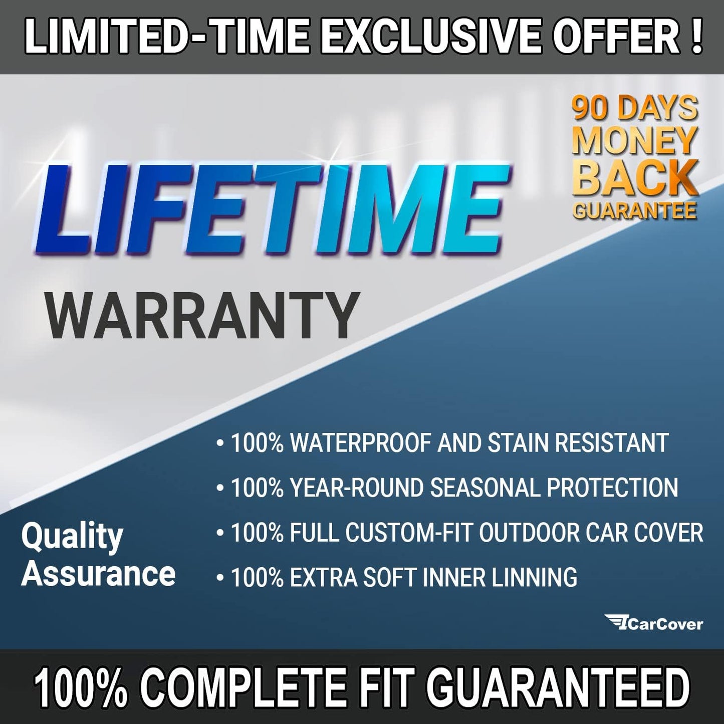 iCarCover Premium Car Cover for 1961-1962 Chevy Corvair Station Wagon Heavy Duty Waterproof All Weather Automobiles Custom Fit Indoor Outdoor UV Snow Protection Covers with Straps and Bag