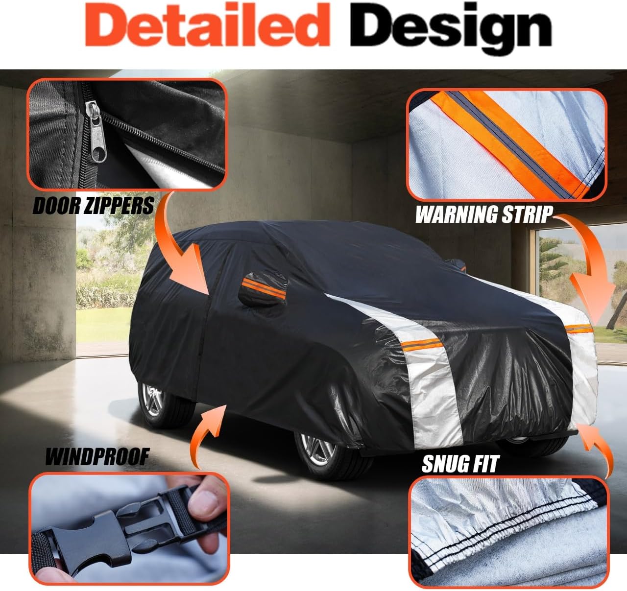 Honda HRV Car Cover 100% Waterproof All Weather, Gift with Towel, 10 Layers SUV Car Cover Custom Fit 2015-2025 Honda HRV, Full Exterior Covers Rain Sun UV Protection with Door Zipper.
