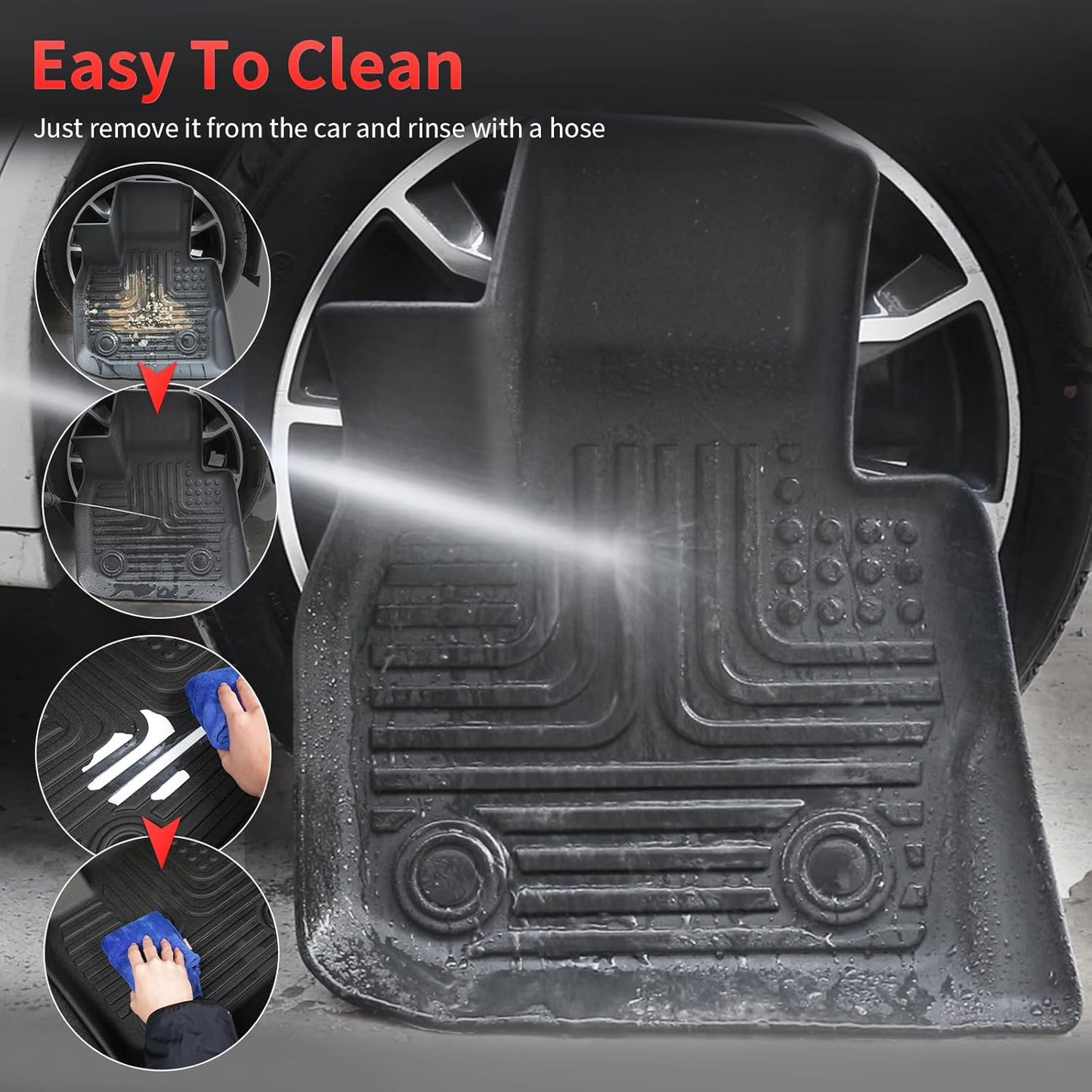 All Weather Floor Mats and Cargo Liner Set Fit for Mitsubishi Outlander 2022-2024 2025(Not Fit PHEV or Sport Models) TPE Car Mats Floor Liners Outlander Trunk Mat Accessories