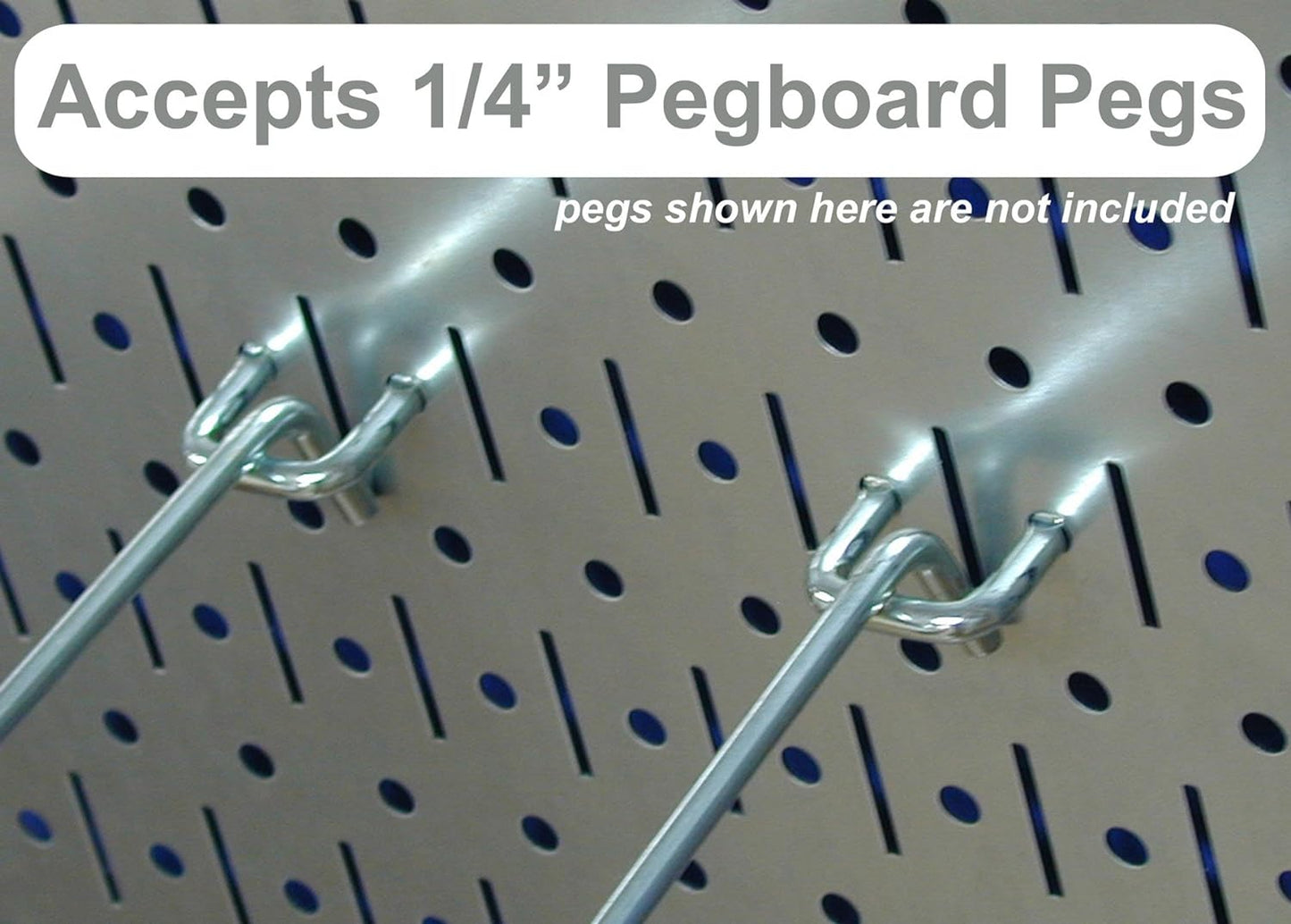 Wall Control Pegboard Organizer 4 ft. Metal Pegboard Standard Tool Storage Kit with Gray Toolboard and Blue Accessories