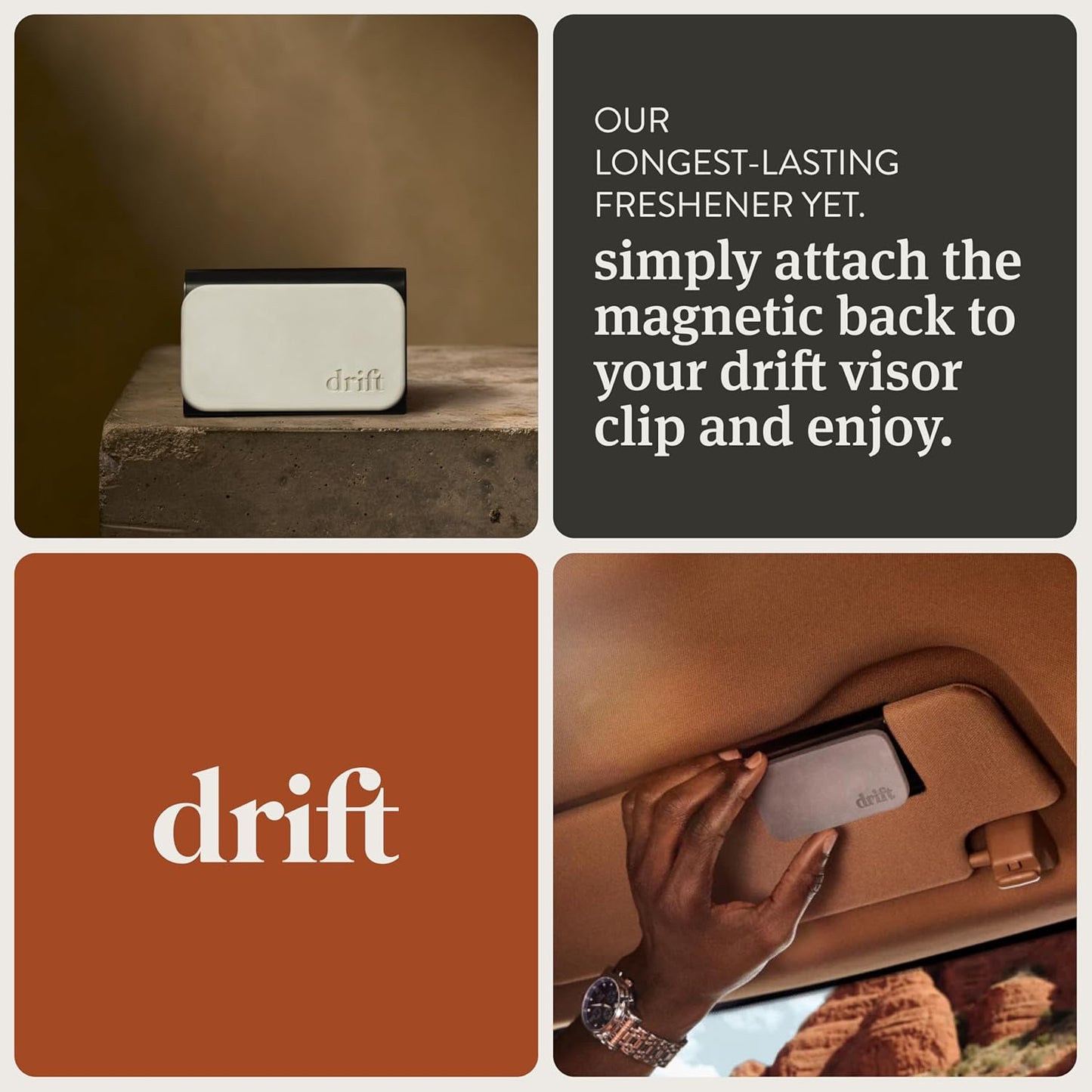 Drift Car Air Freshener - Stone Air Freshener - Car Odor Eliminator - Teak Scent Refill - Pack of 3 - NO CLIP INCLUDED