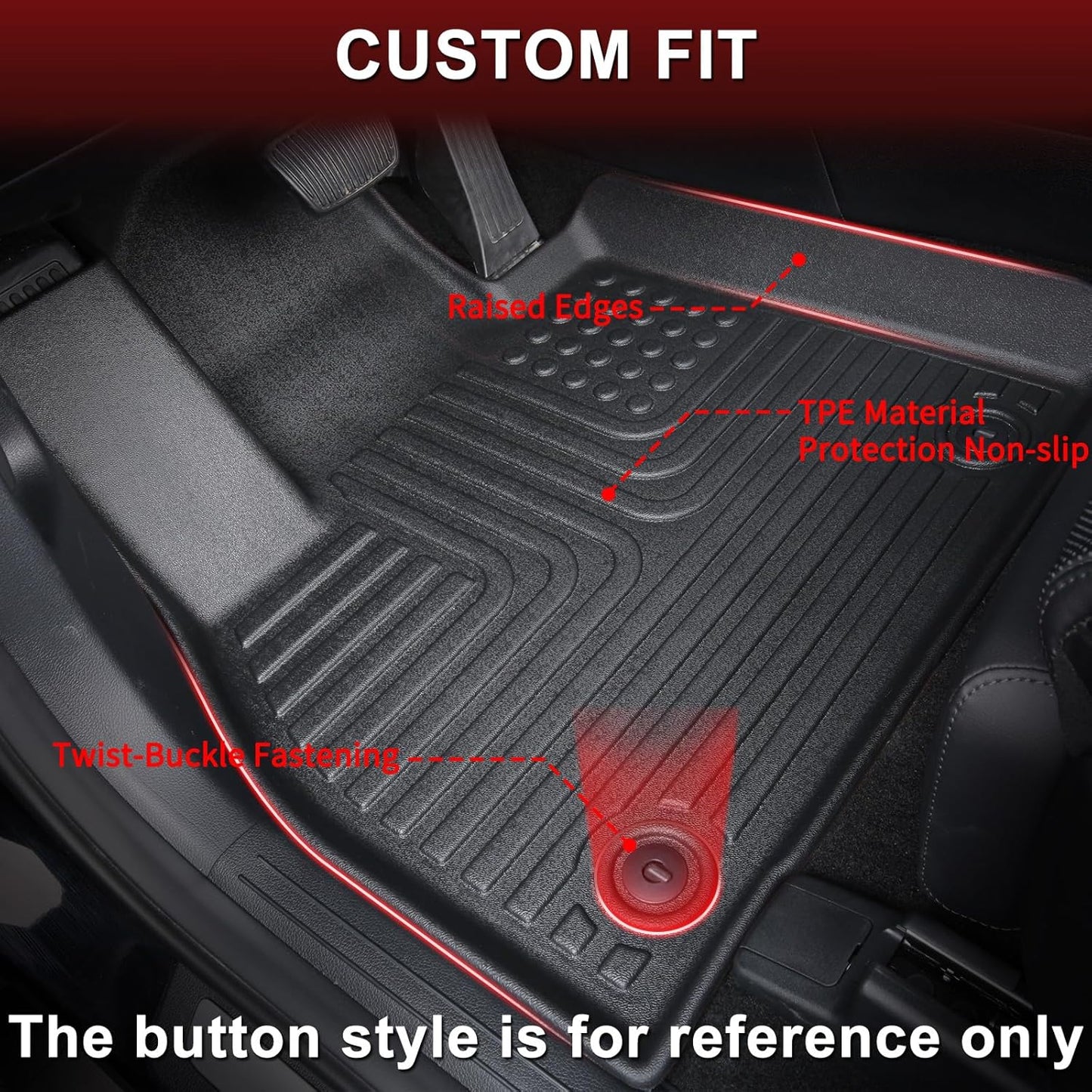 All Weather Floor Mats Fit for Mazda CX-70 & CX70 PHEV 2025 Custom Fit Waterproof Anti-Slip Rubber Car Mats CX-70 Accessories
