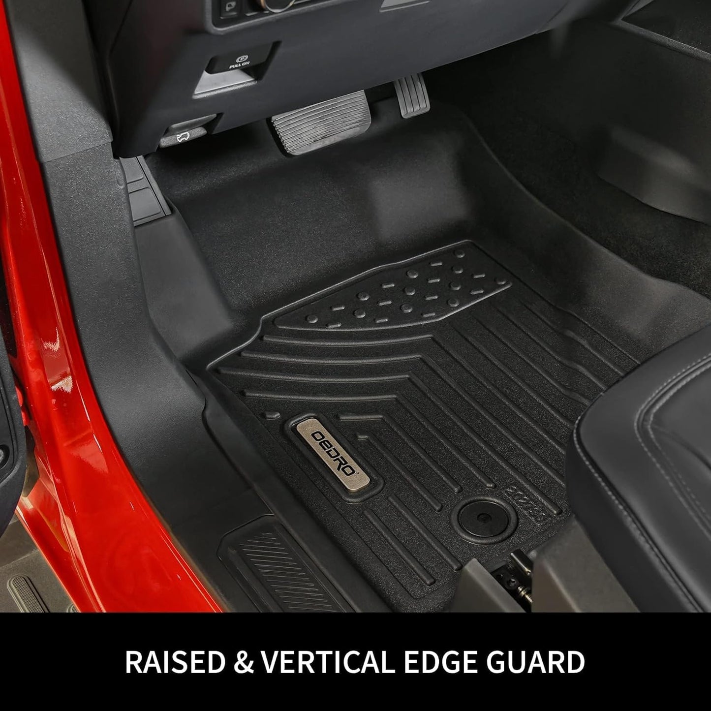 OEDRO Floor Mats Fit for Honda Accord Sedan 2017-2013, TPE All Weather Accord Floor Liners Includes 1st and 2nd Row Liners Set, Black