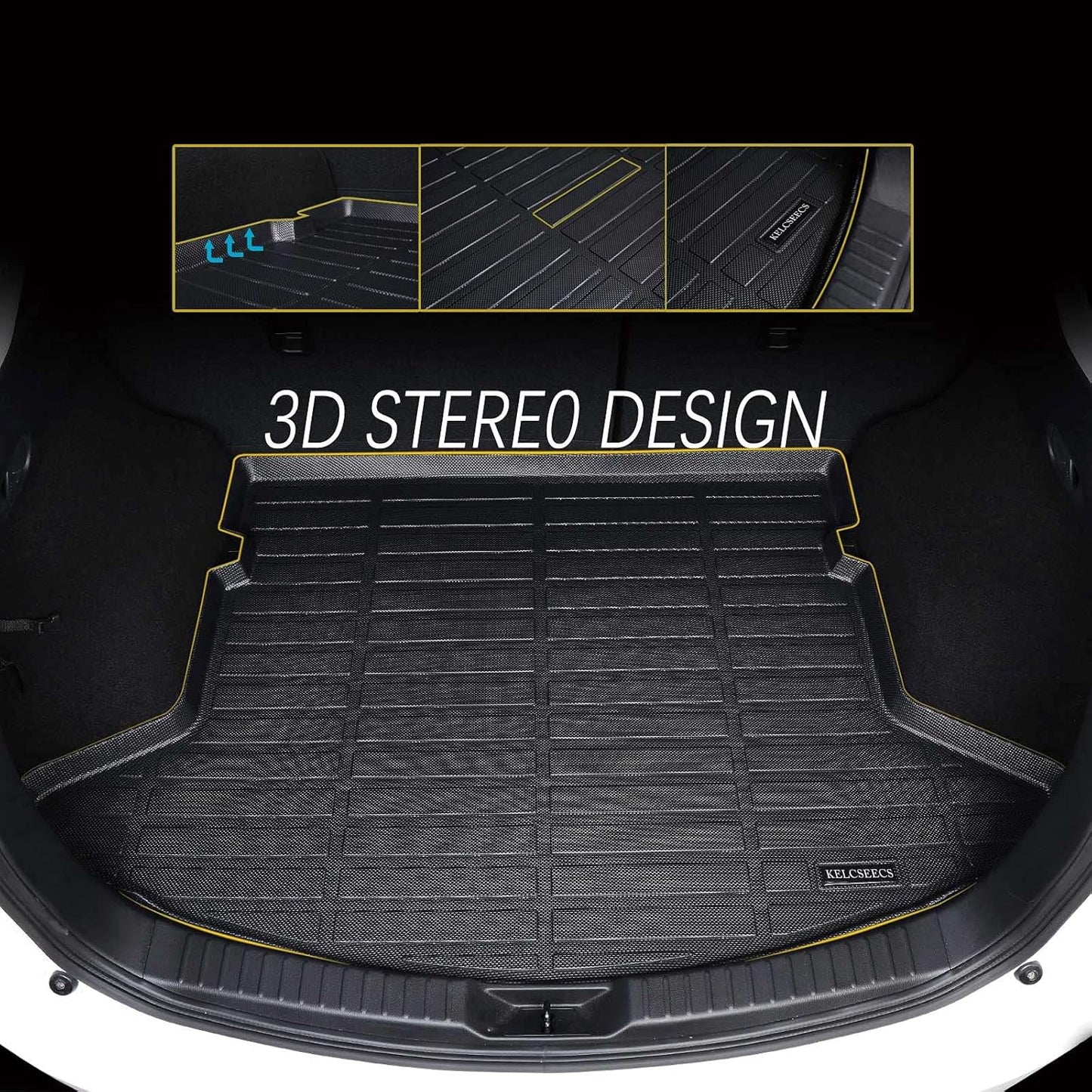 KELCSEECS Cargo Liner Custom for 2022 2023 2024 Hyundai Ioniq 5 & Ioniq 5 N 2025 Fit Cargo Mat Floor Mat Trunk Mat Hyundai Ioniq 5 All Weather Trunk Liner Black Accessories