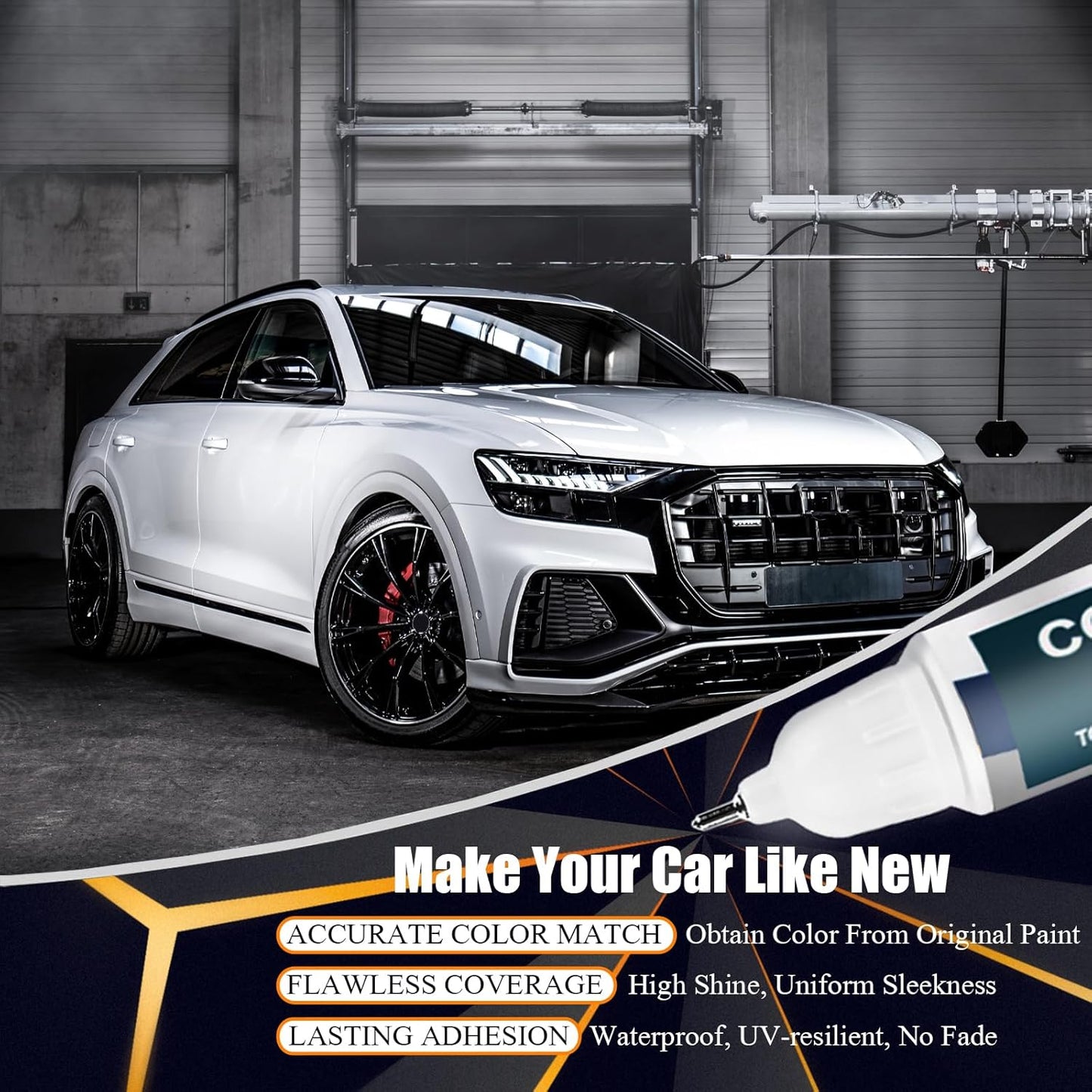 Navarra Blue Metallic(LX5H/2D) Touch Up Paint Compatible with Audi, Car Paint Pen Scratch Repair Two-In-One Touch Up Paint, Premium Car Scratch Remover for Deep Scratches