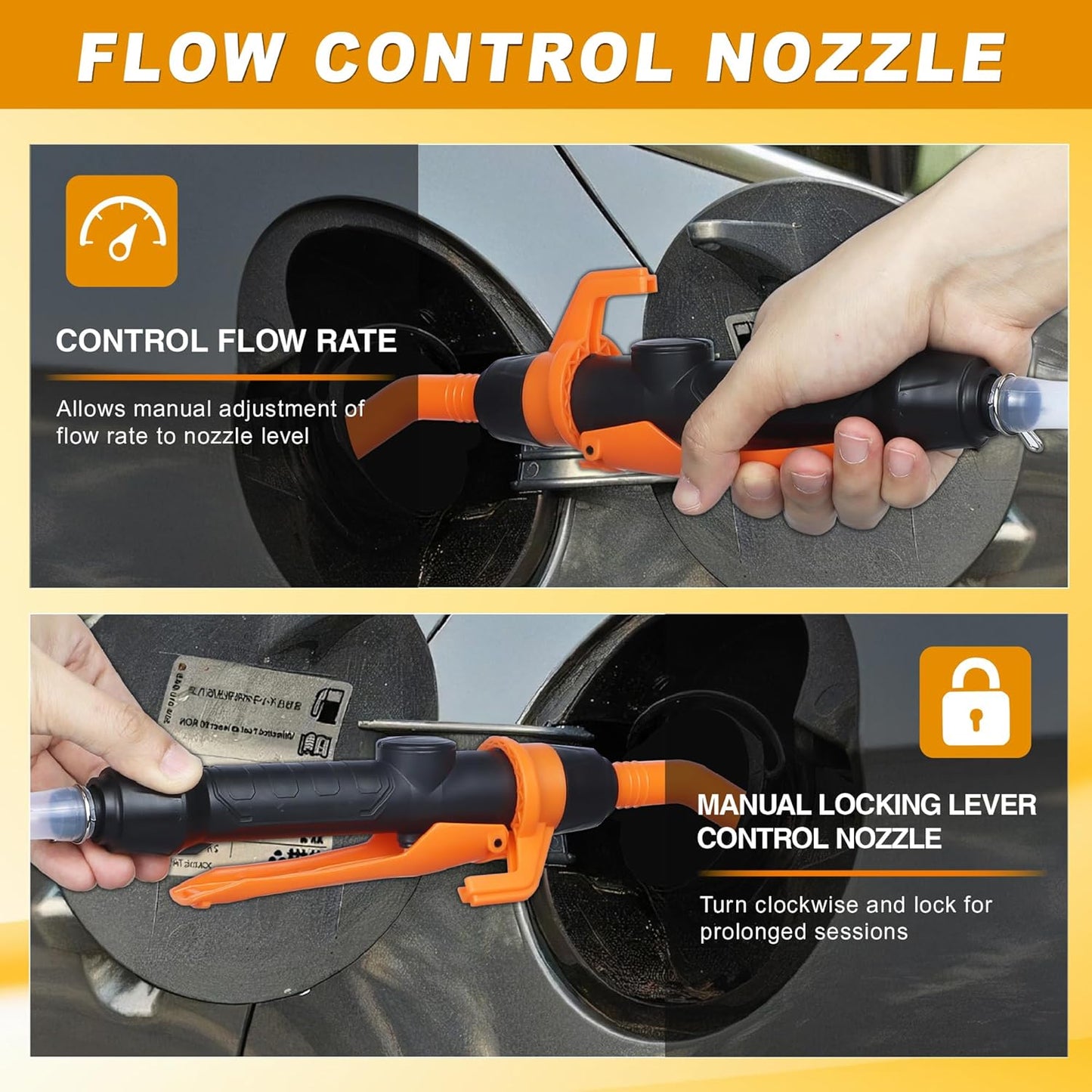 Portable Power Battery Pump, Battery Powered Electric Siphon Pump for Gasoline, Fuel Oil and Diesel, Siphon Liquid Extractor, 2.2 GPM, Hand Fuel Pumps