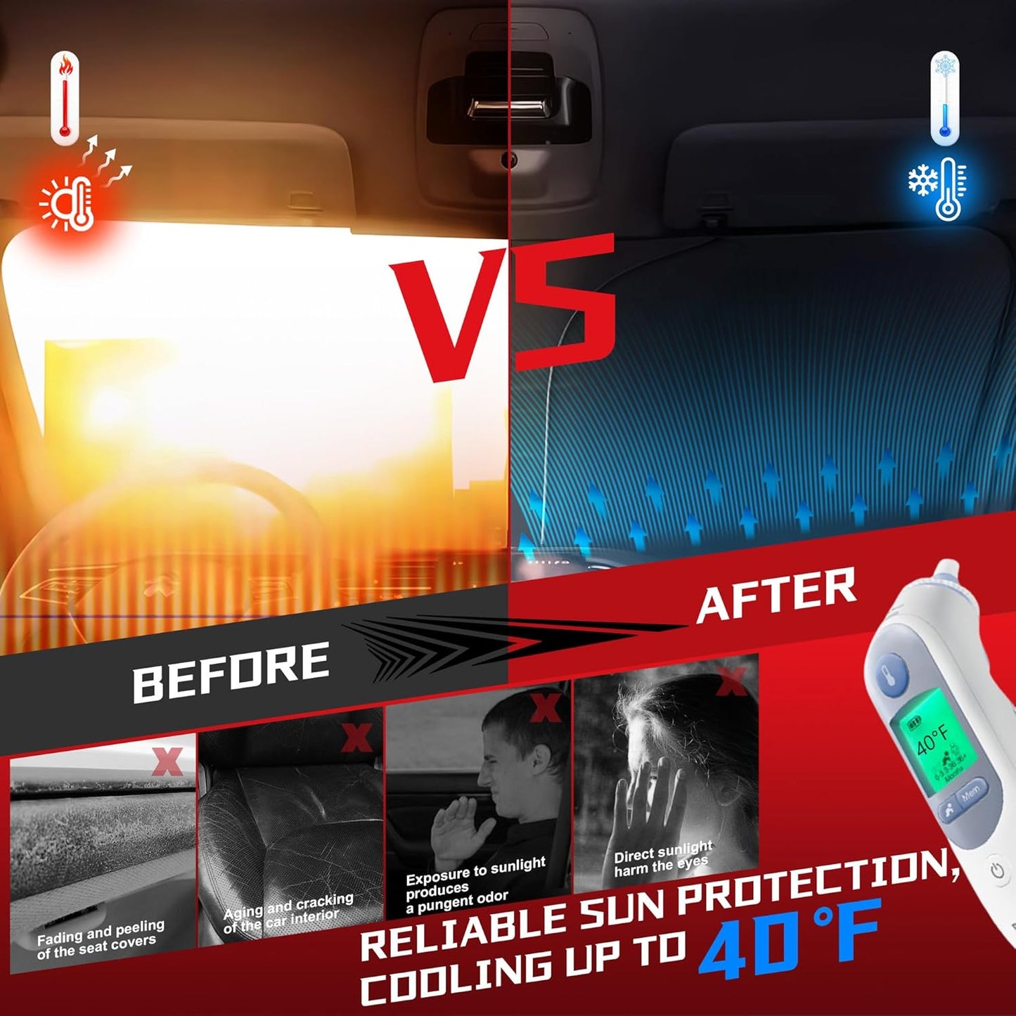 Windshield Sun Shade for 2018-2025 BMW X3 Foldable Sun Sunshade for Car Front Window Blocks UV Rays and Heat Automotive Interior Protector Custom Fit Accessories