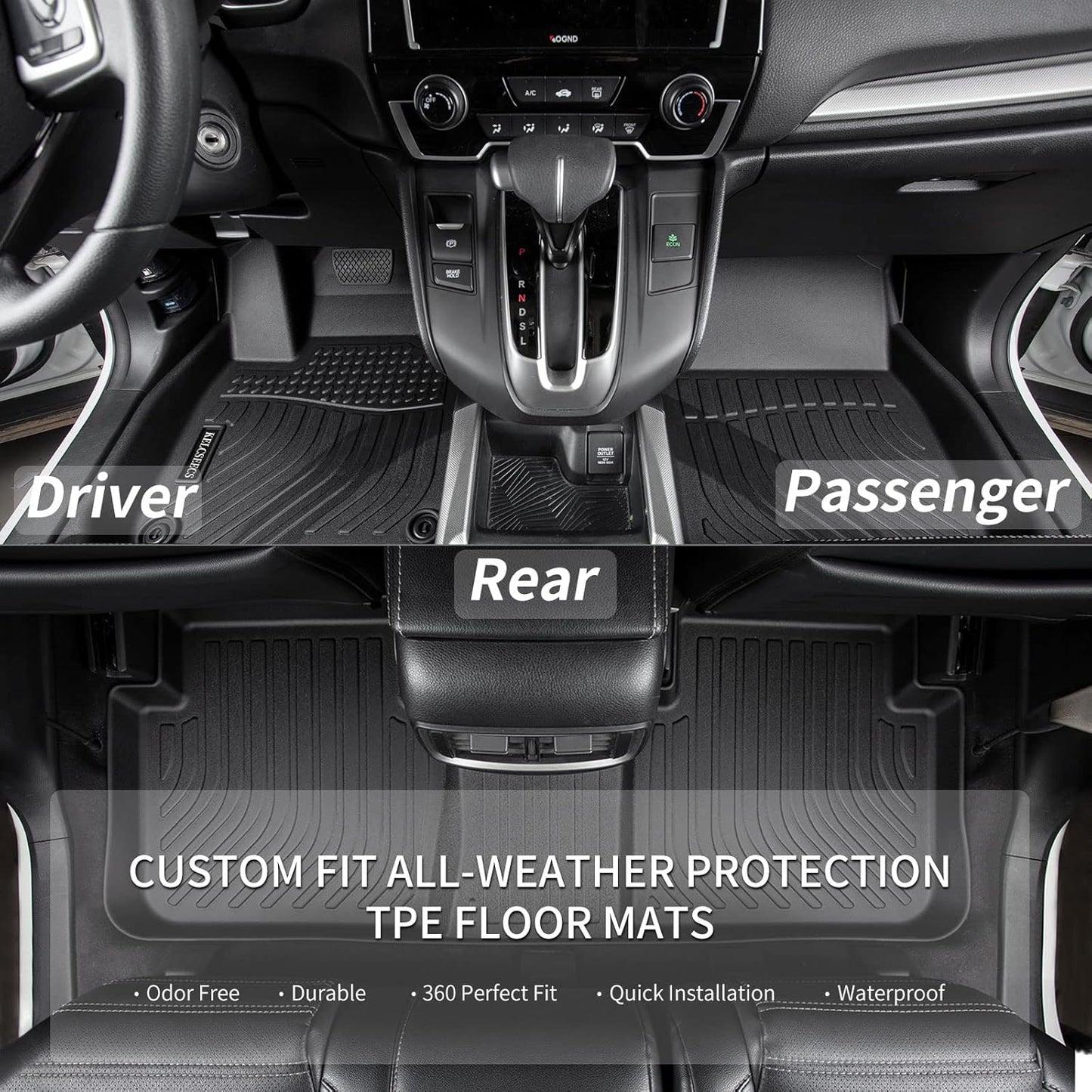 KELCSEECS Floor Mats & Cargo Liner for 2024 2023 2022 2021 2020 2019 2018 Camry(Not Fit AWD & Hybrid) All Weather Car Mats Cargo Mat Trunk Mat Camry Floor Mats Trunk Liner Accessories
