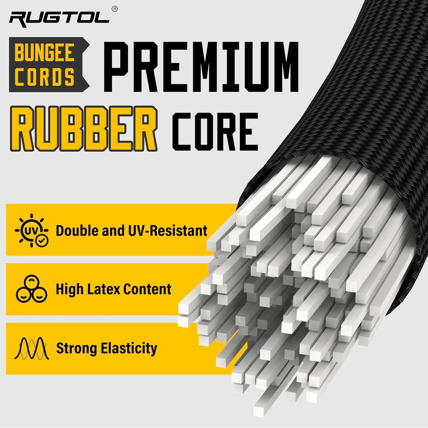 Bungee Cords with Hooks, 48 Inch Adjustable Elastic Bungee Cords with Carabiner Hooks, Easy to Adjust Bungee Rope UV Resistant for Truck Bed, SUV Trunk, Car, Bike Rack, Trash Can, Moving, Plants