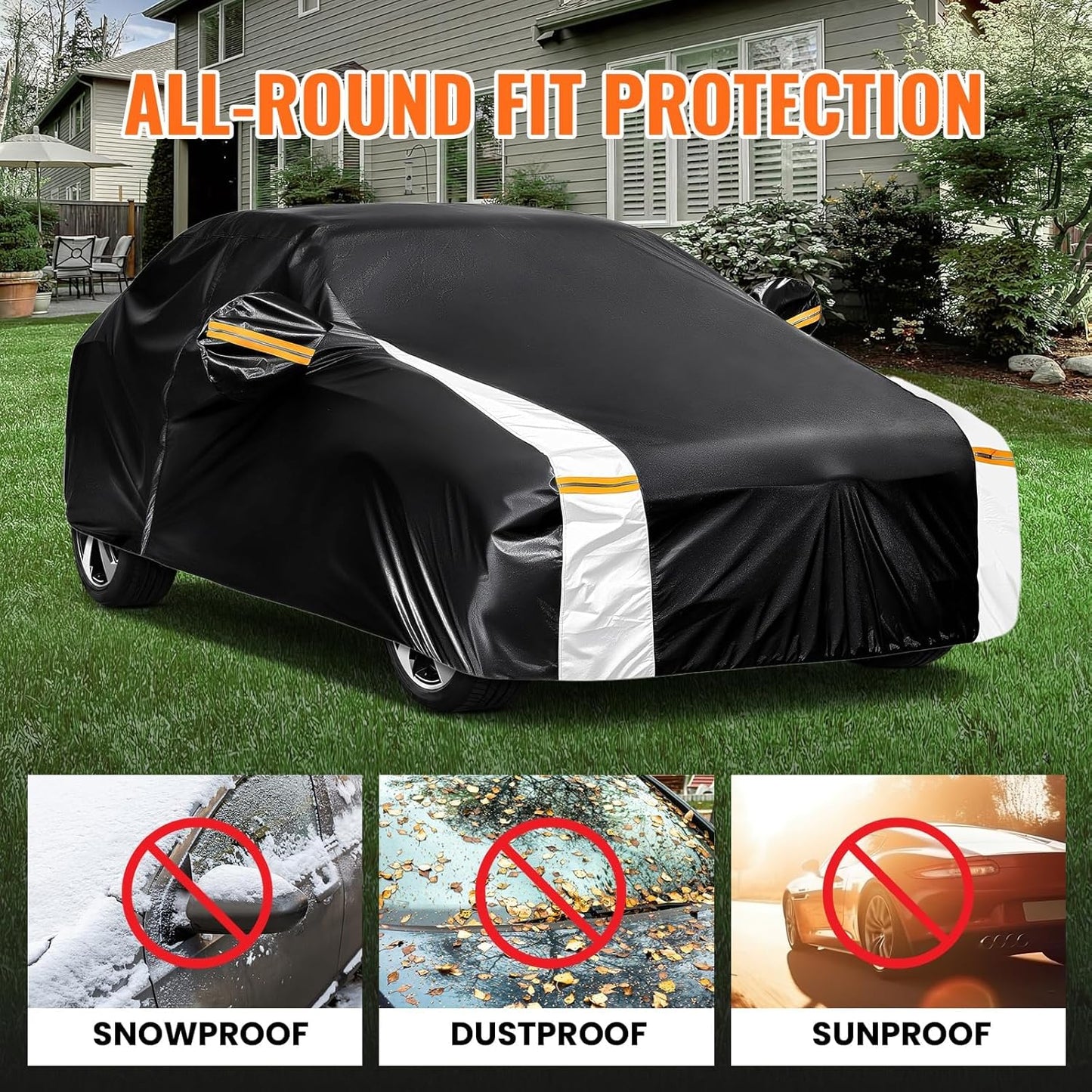 BMW Z4 Car Cover 100% Waterproof All Weather, Gift with Towel, 10 Layers Car Cover Custom Fit 2002-2025 BMW Z4 E85 E86 Coupe/Roadster, Full Exterior Cover Rain Sun UV Protection with Door Zipper.