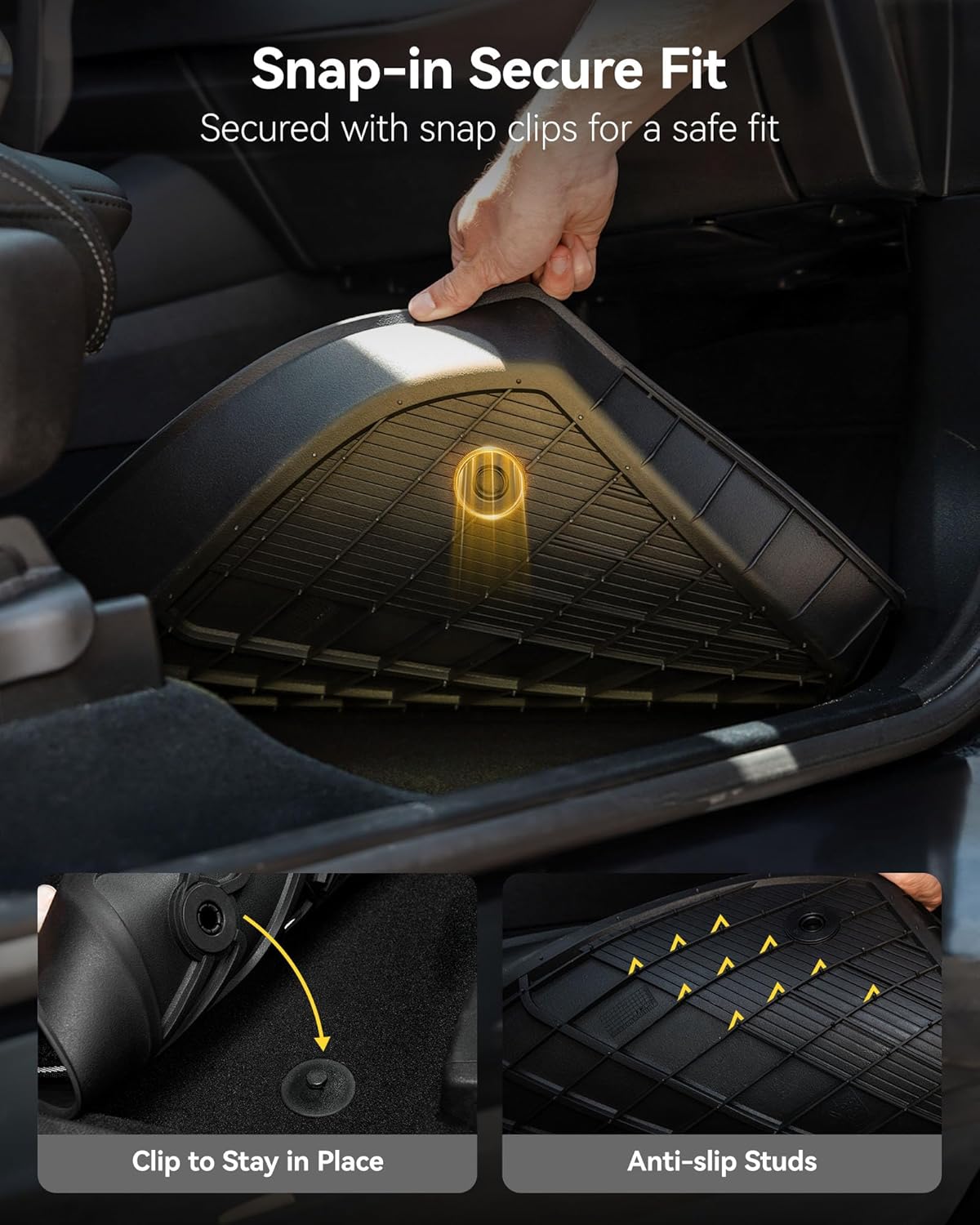 3W Floor Mats & Cargo Liner Fit for Honda CR-V 2023 2024 2025 2026 (Include Hybrid), All Weather TPE Custom Fit Honda CRV Floor Liner 1st, 2nd Row and Trunk (Upper Positon) Full Set Car Mats Black