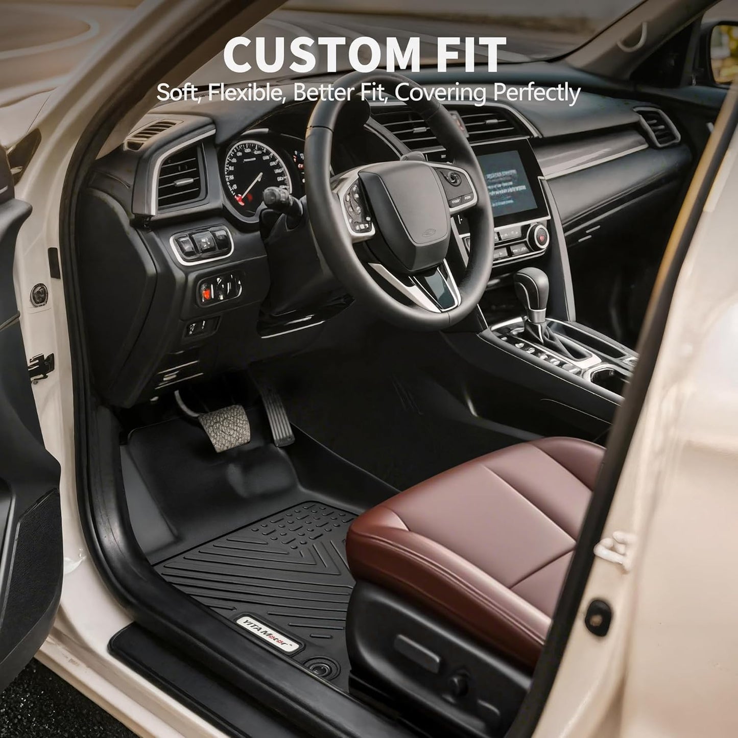 YITAMOTOR Floor Mats Compatible with Toyota 4Runner 2013-2024 & 2014-2023 Lexus GX460, Custom Fit Floor Liners 1st & 2nd Row All Weather Rubber Automotive Mats, Black