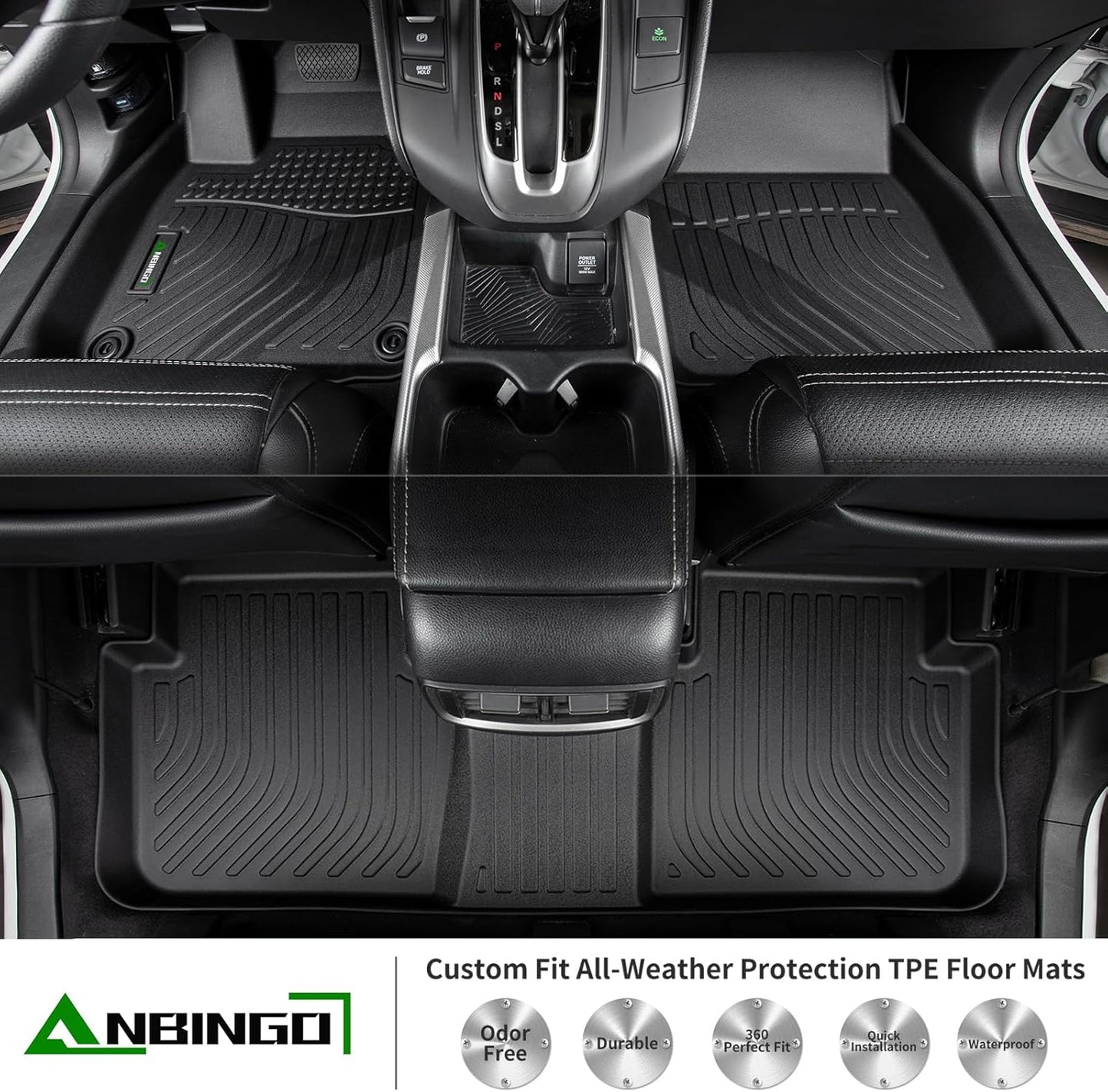 ANBINGO®Floor Mats & Cargo Liner for Hyundai Tucson PHEV (Plug-in Hybrid) 2022-2025 All Weather Mat for Tucson TPE Car Matt Rugs for Tucson Rubber Trunk Carpet Accessories