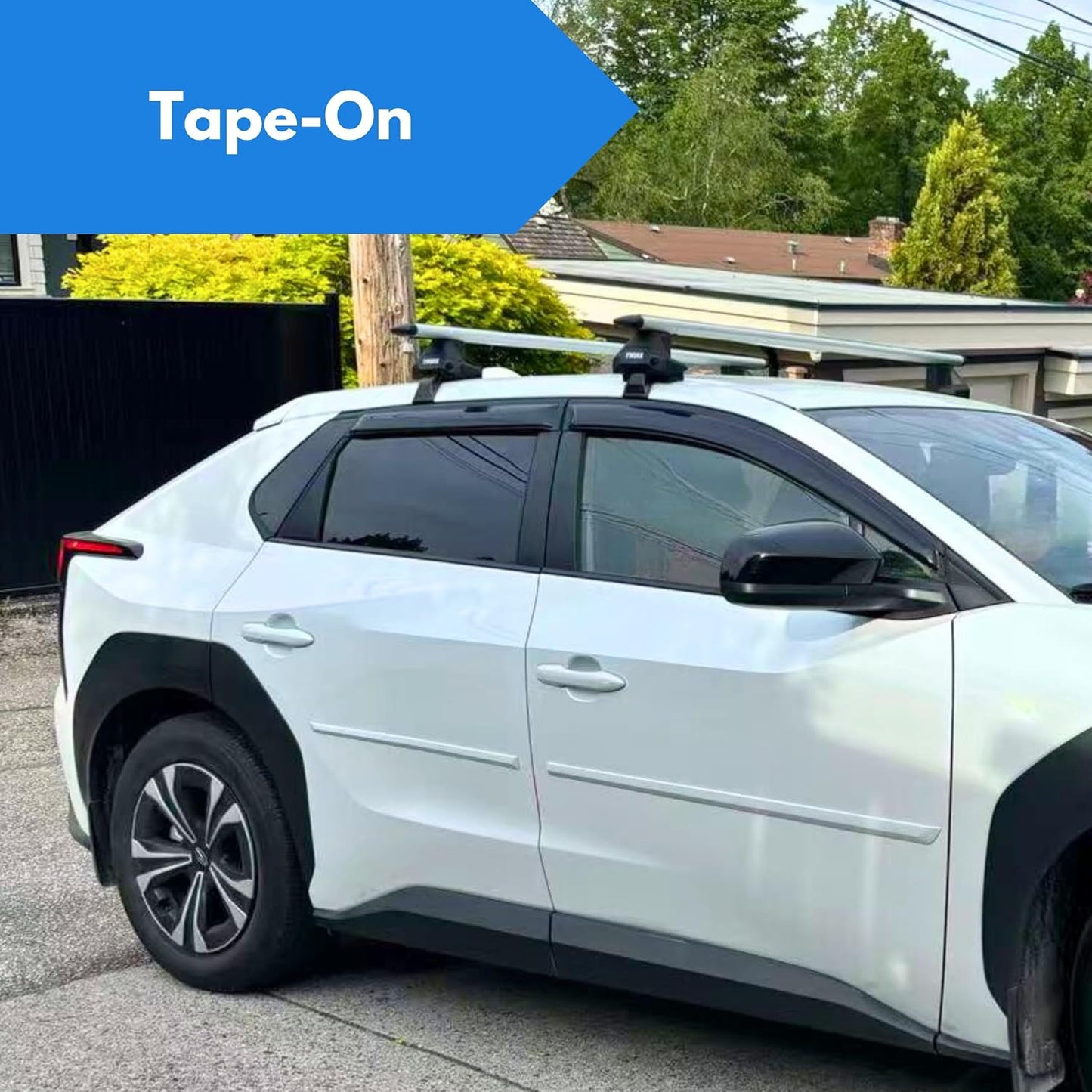 KPY Window Visors Compatible with Toyota Sequoia 2001-2007, 4PC Rain Guard Side Vent Deflectors Tape-On Style, 2001 2002 2003 2004 2005 2006 2007