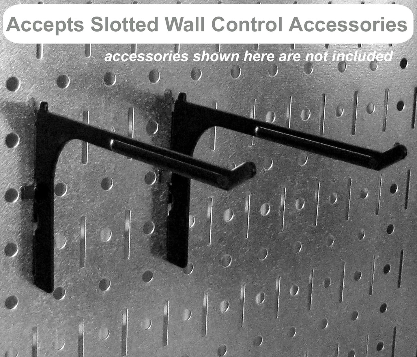 Wall Control Pegboard Organizer 4 ft. Metal Pegboard Standard Tool Storage Kit with Gray Toolboard and Blue Accessories