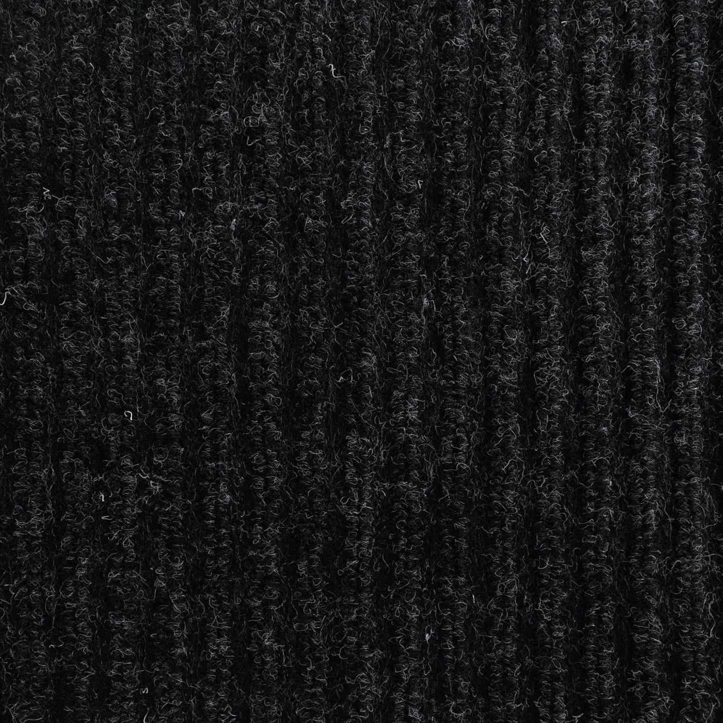 iCustomRug Spartan Weather Warrior Indoor/Outdoor Utility Ribbed Carpet Runner with Non-Slip Thermoplastic Rubber Backing, 28in X 24ft in Black