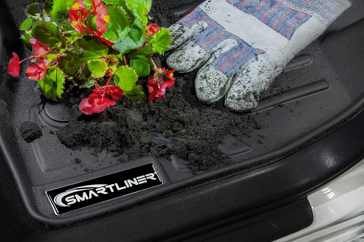 SMARTLINER Custom Fit Floor Mats 2 Row Liner Set Compatible with 2011-2024 Mitsubishi Outlander Sport
