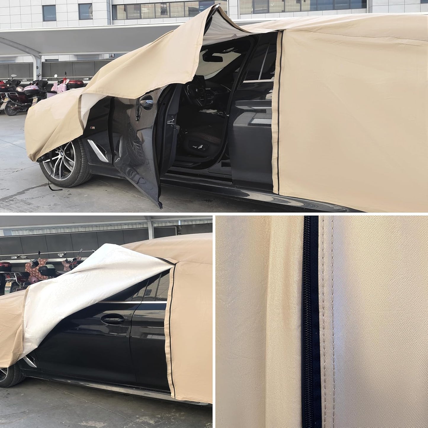 Heavy Duty Outdoor Car Cover Custom Fit for Toyota Tacoma, Windproof All Weather Waterproof Sun Rain UV Dust Snow Protection Outdoor Car Covers