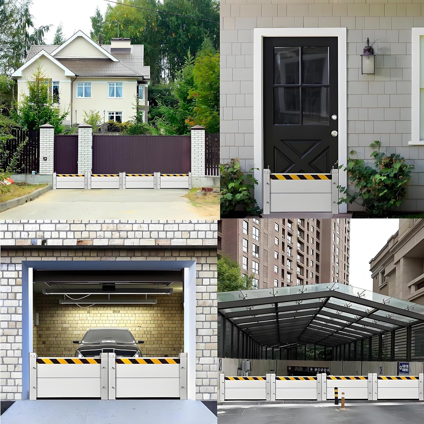 Flood Barriers for Home Exterior,Aluminum Alloy Outdoor Garage Doors Water Barriers for Flooding(H47.2Inch,L21FT)